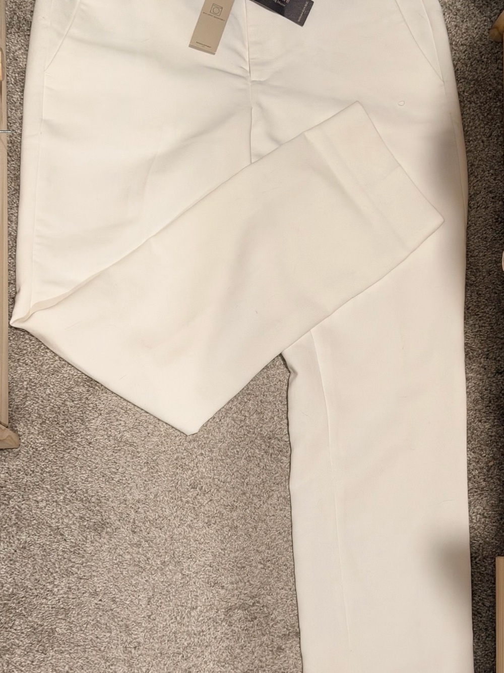 Banana Republic White Tailored Trousers